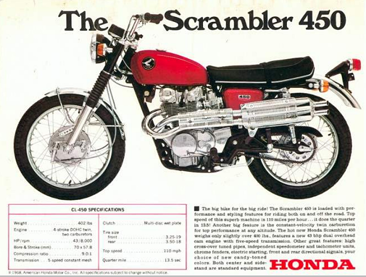Honda CL450 Scrambler brochure